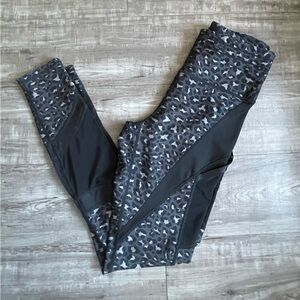 Fabletics Gray Cheetah Patterned Leggings